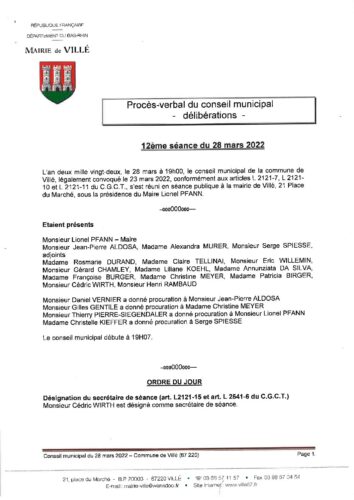2022-PV conseil municipal 12eme seance